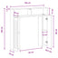 Pejseramme Røget eg 102 x 18 x 100,5 cm Konstrueret træ