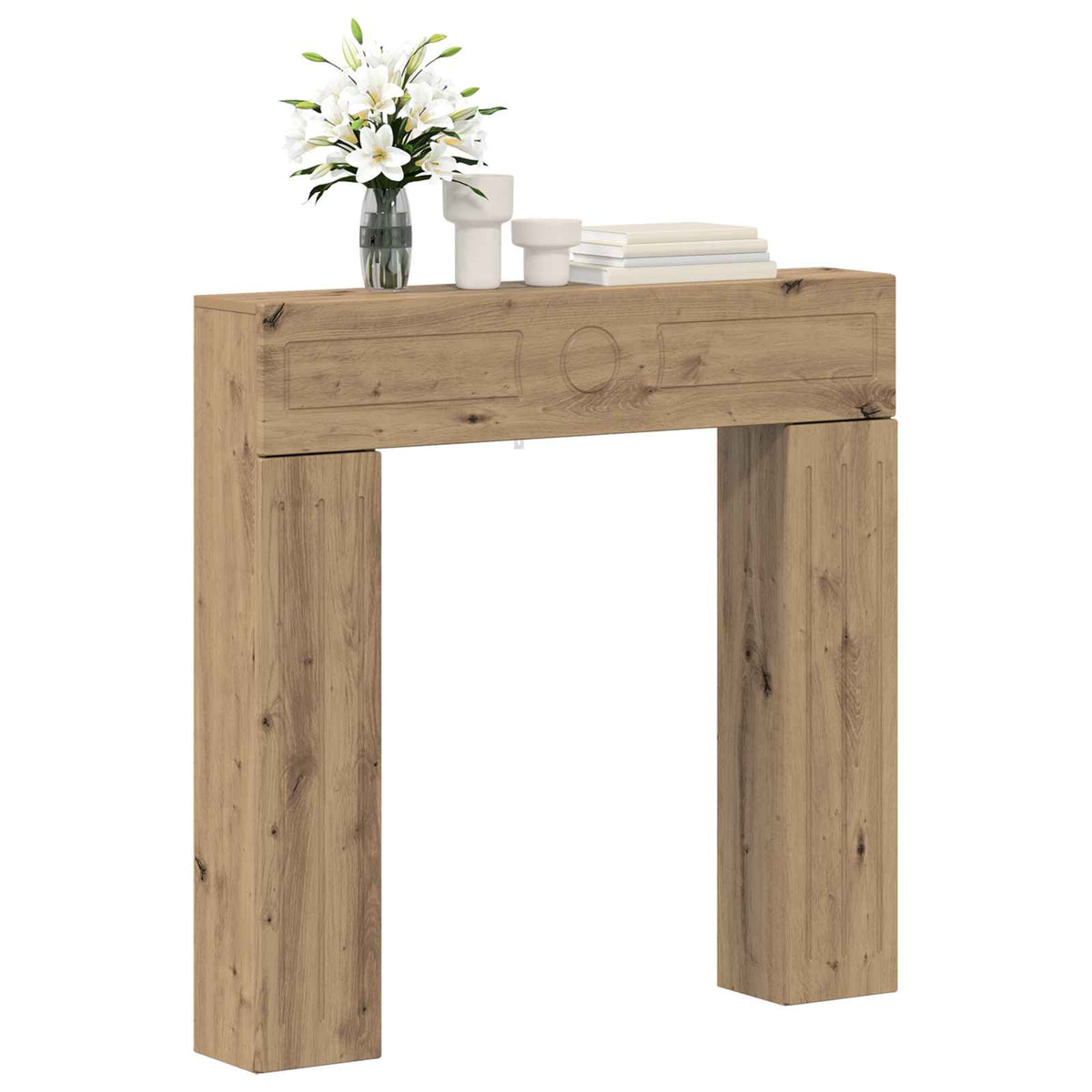 Pejseramme Artisan-eg 102 x 18 x 100,5 cm Konstrueret træ