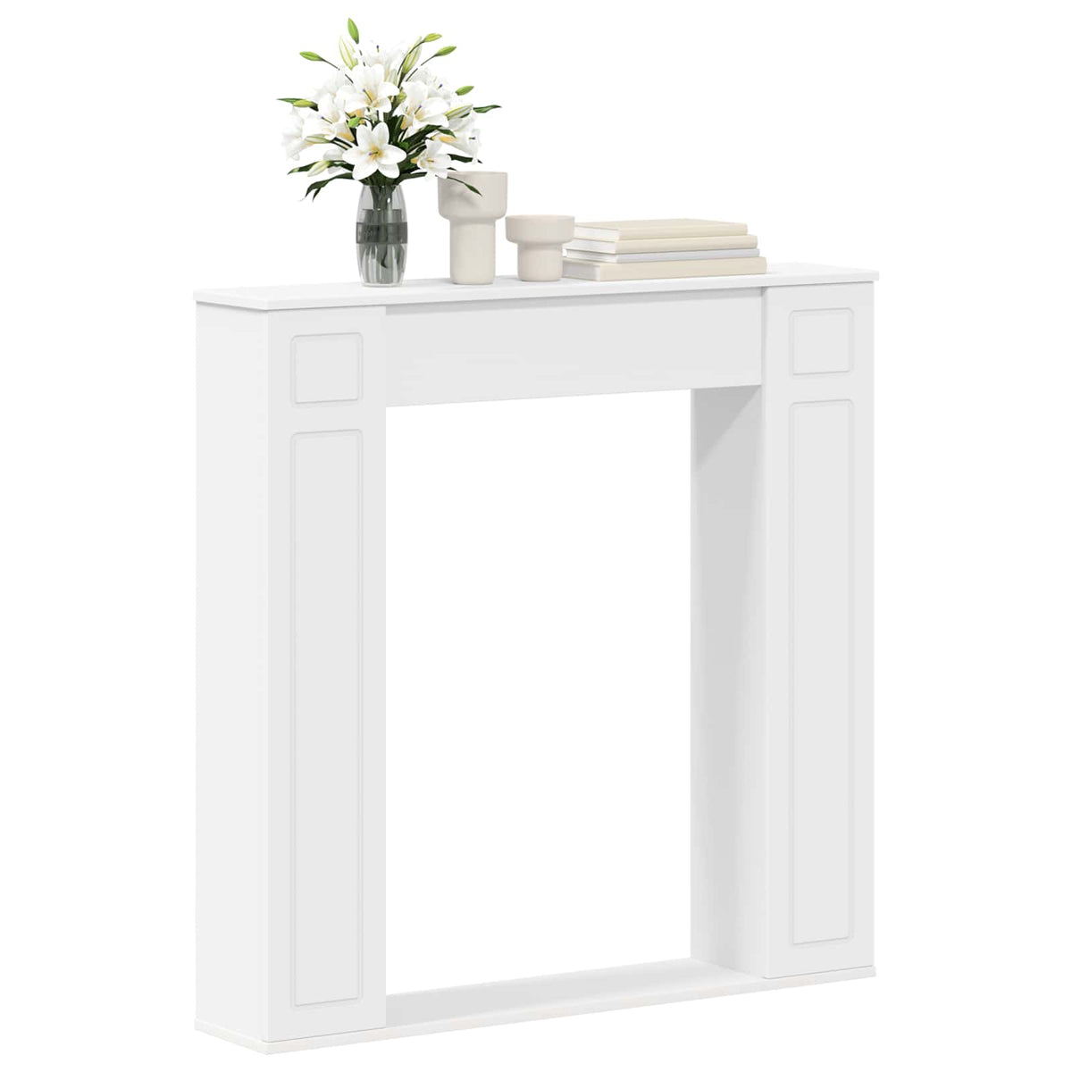 Pejseramme Hvid 100 x 20 x 100 cm Konstrueret træ