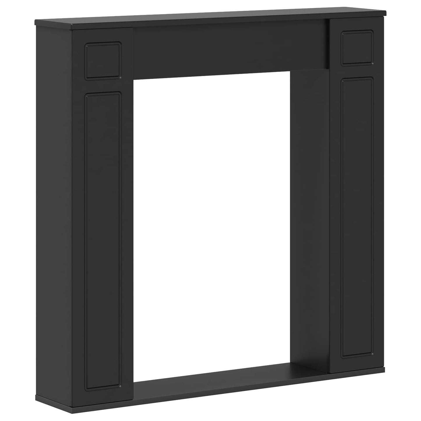 Pejseramme Sort 100 x 20 x 100 cm Konstrueret træ