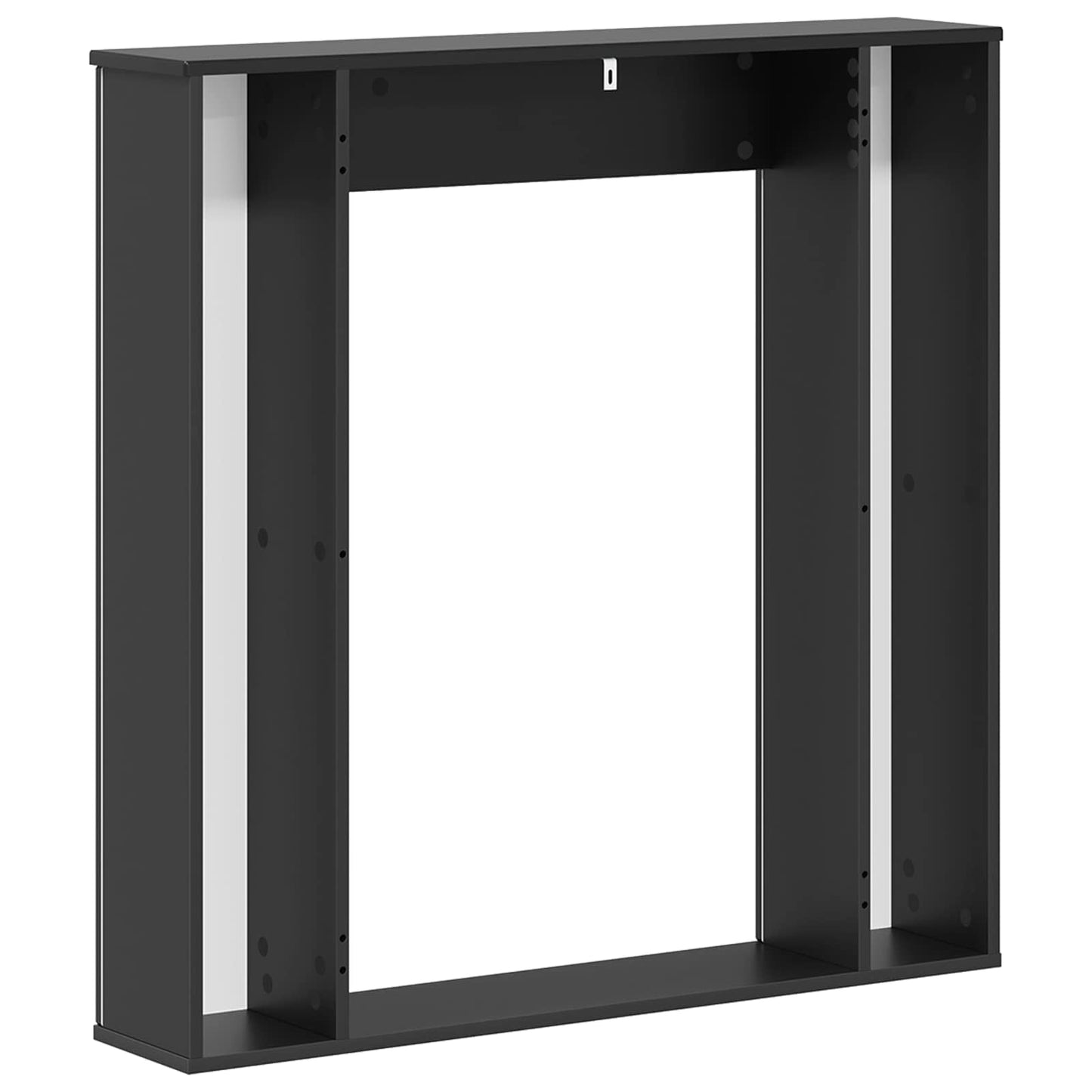 Pejseramme Sort 100 x 20 x 100 cm Konstrueret træ