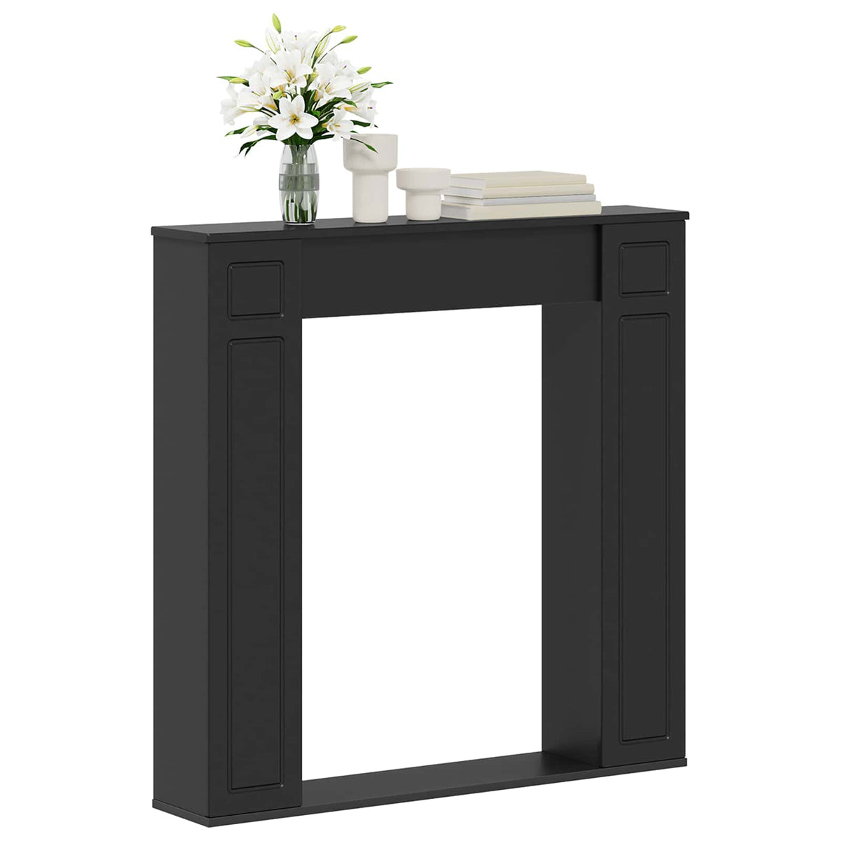 Pejseramme Sort 100 x 20 x 100 cm Konstrueret træ