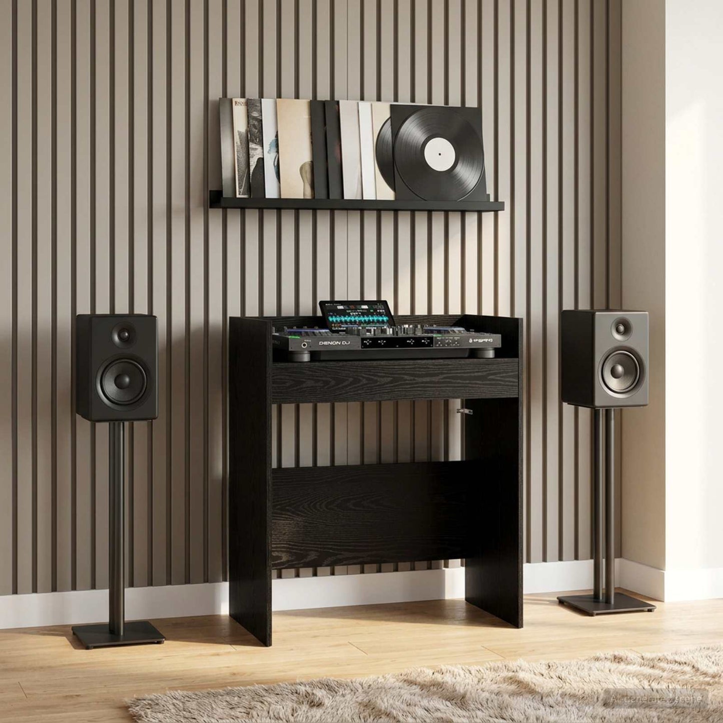DJ Bord Sort eg 102 x 45 x 102 cm Konstrueret træ