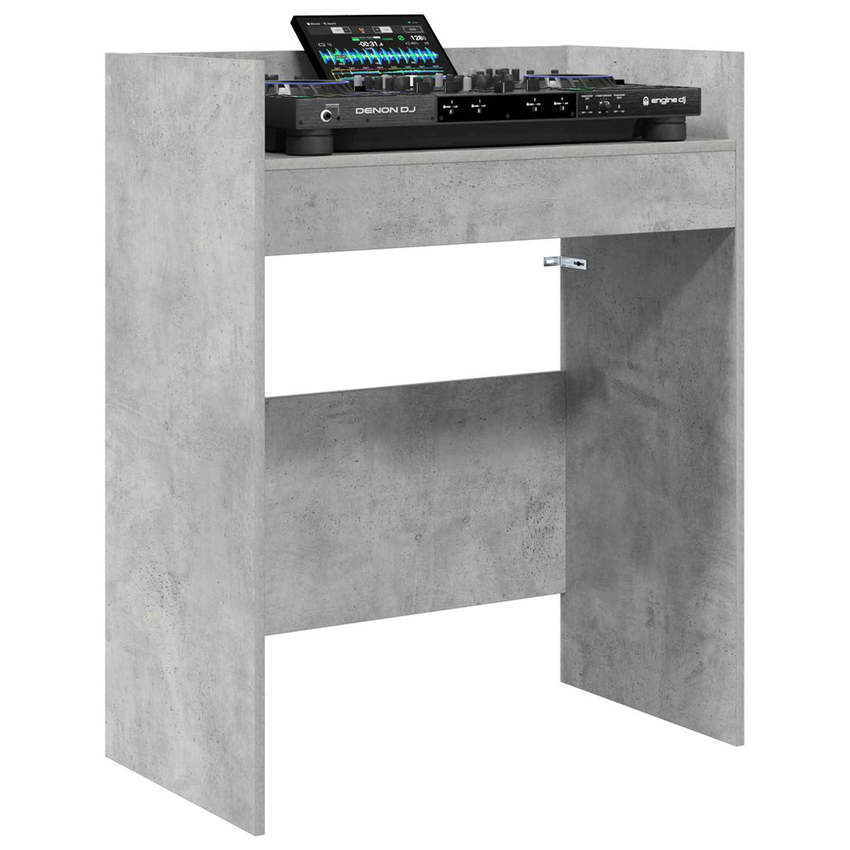 DJ Bord Betongrå 102 x 45 x 102 cm Konstrueret træ