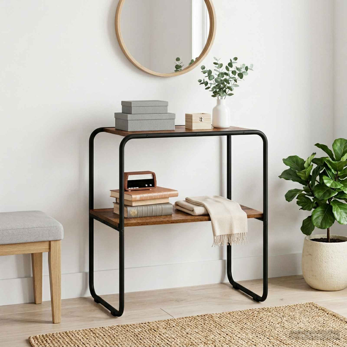 Konsolbord Gammelt træ 60 x 42,5 x 70 cm Konstrueret træ
