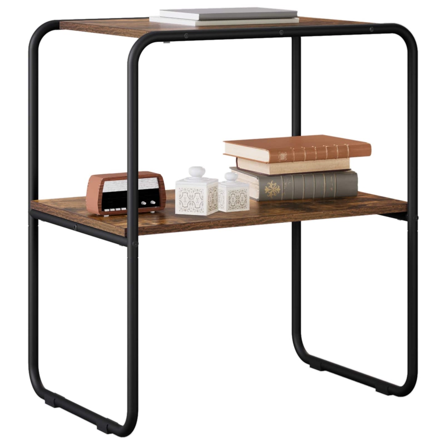 Konsolbord Røget eg 80 x 42,5 x 70 cm Konstrueret træ