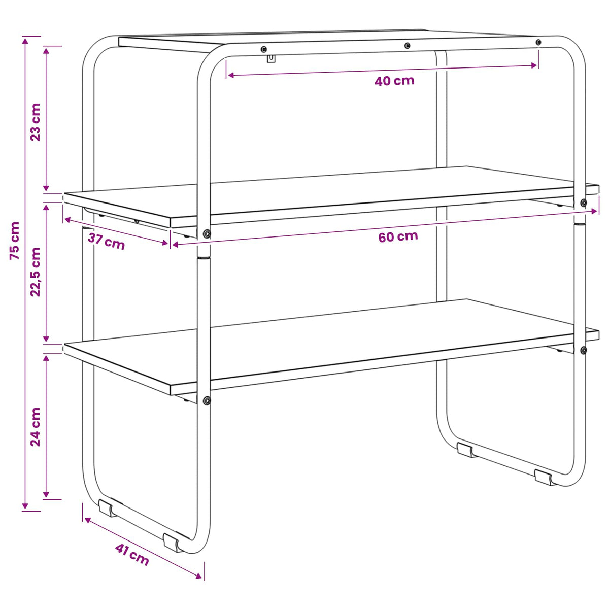 Konsolbord Gammelt træ 60 x 41 x 75 cm Konstrueret træ