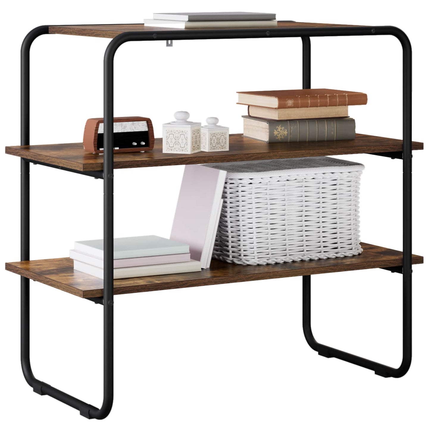 Konsolbord Røget eg 80 x 41 x 75 cm Konstrueret træ