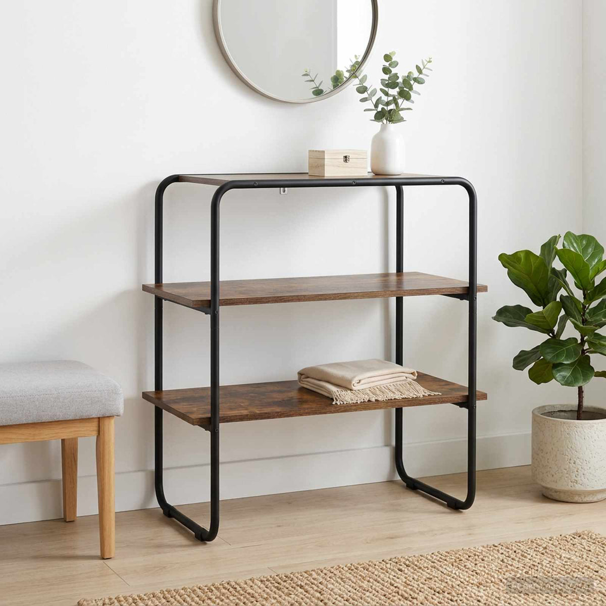 Konsolbord Røget eg 100 x 41 x 75 cm Konstrueret træ