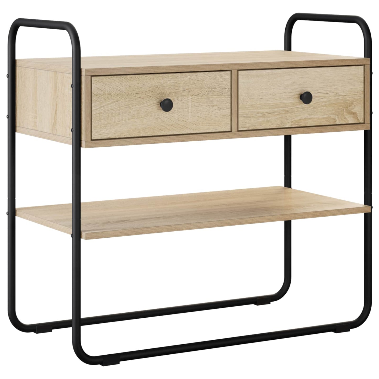 Konsolbord Sonoma-eg 80 x 40 x 75 cm Konstrueret træ