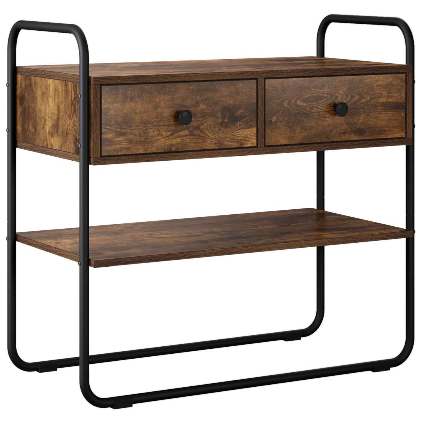 Konsolbord Røget eg 80 x 40 x 75 cm Konstrueret træ