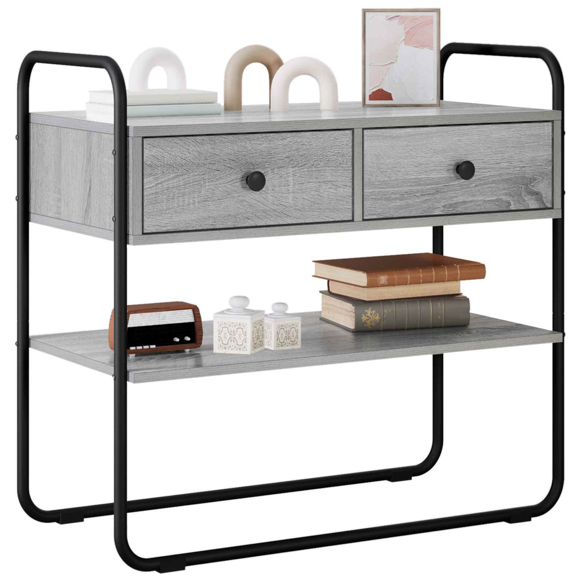 Konsolbord Grå Sonoma 80 x 40 x 75 cm Konstrueret træ