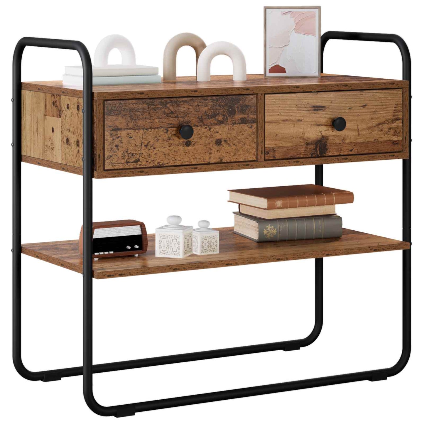 Konsolbord Gammelt træ 80 x 40 x 75 cm Konstrueret træ