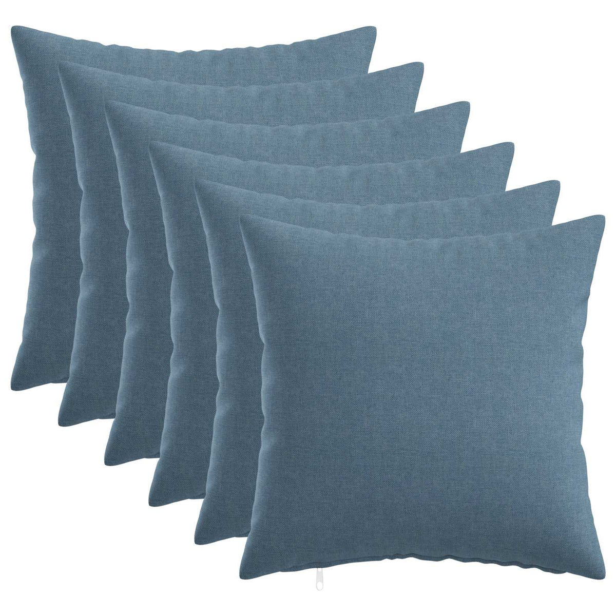 Pudebetræk 6 stk. HEERLEN Jeans blå 30 x 30 cm Stof