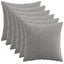 Pudebetræk 6 pcs HEERLEN Lysegrå 30 x 30 cm cordfløjl