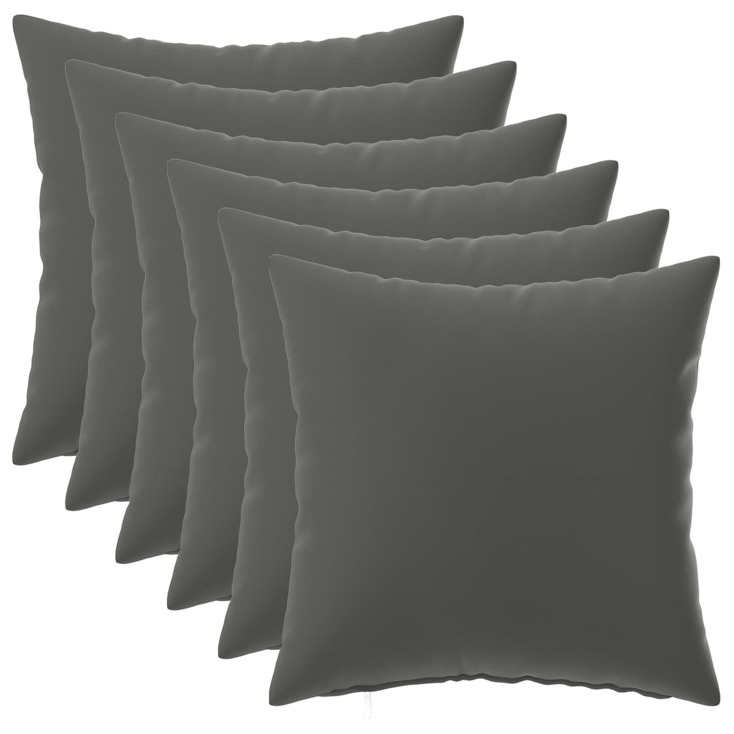 Pudebetræk 6 pcs HEERLEN Antracit 30 x 30 cm Polyester