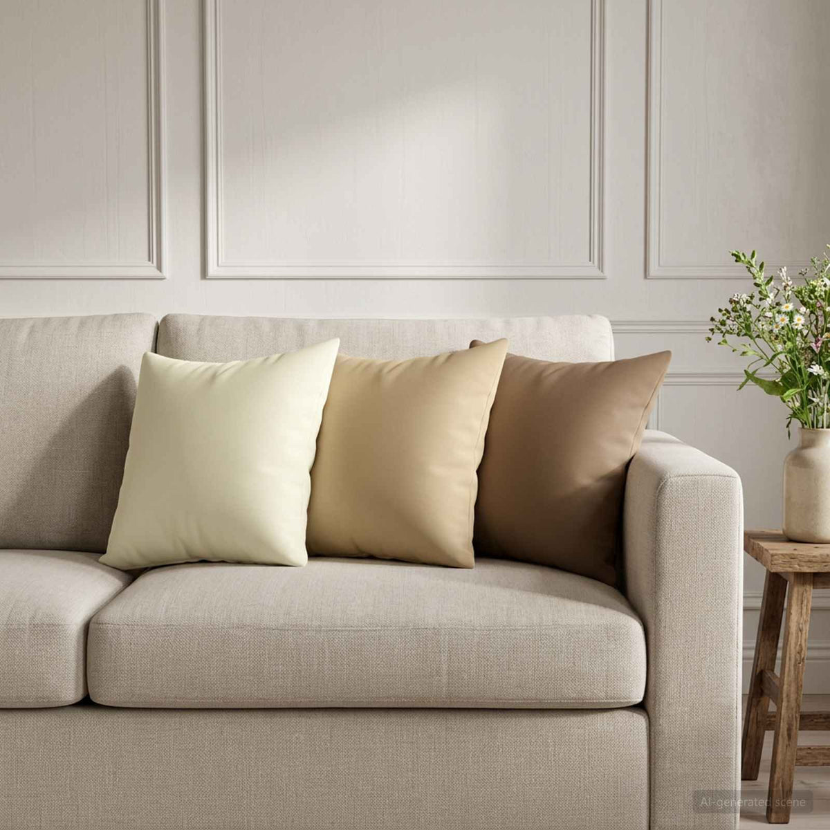 Pudebetræk 2 pcs HEERLEN Beige 35 x 35 cm Polyester