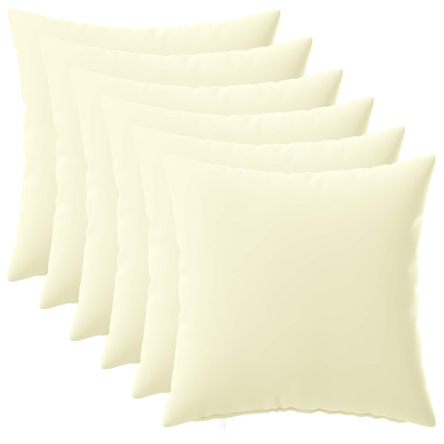 Pudebetræk 6 pcs HEERLEN Cremefarvet 30 x 30 cm Polyester