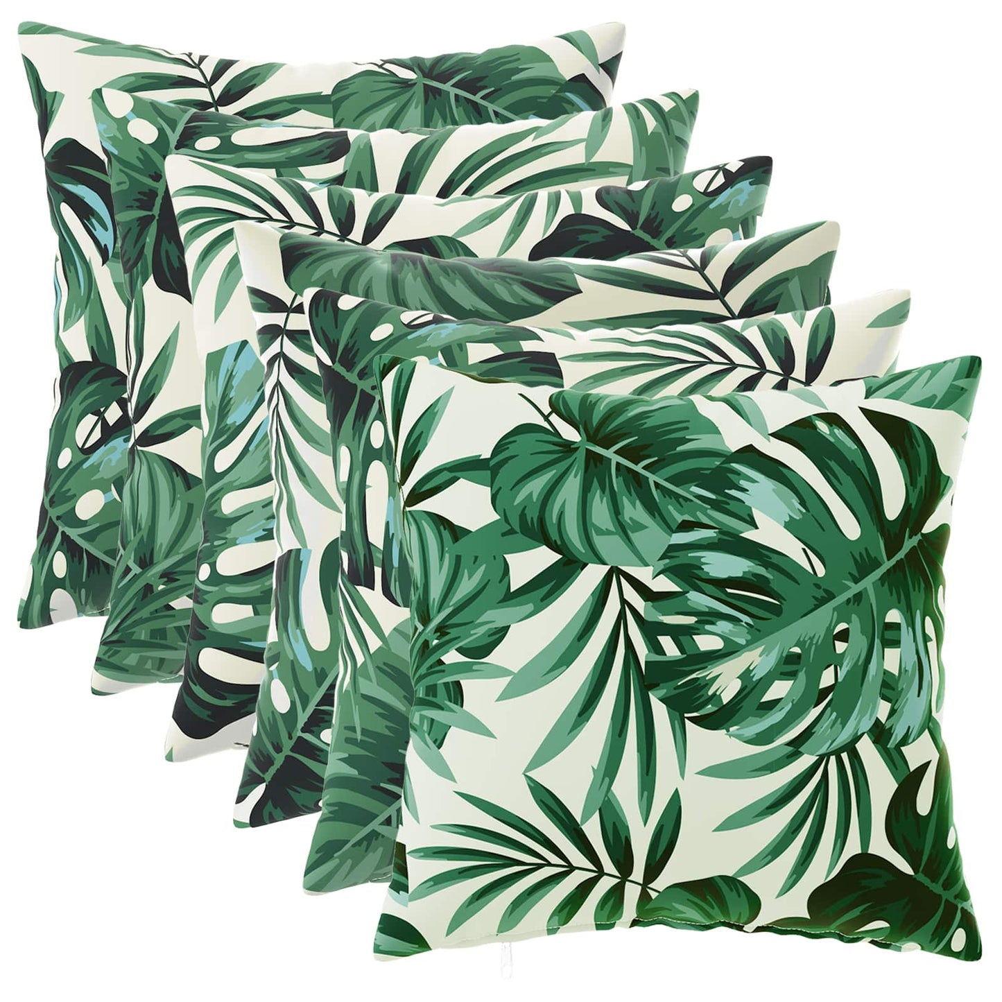 Pudebetræk 6 pcs HEERLEN Bladmønster 30 x 30 cm Polyester