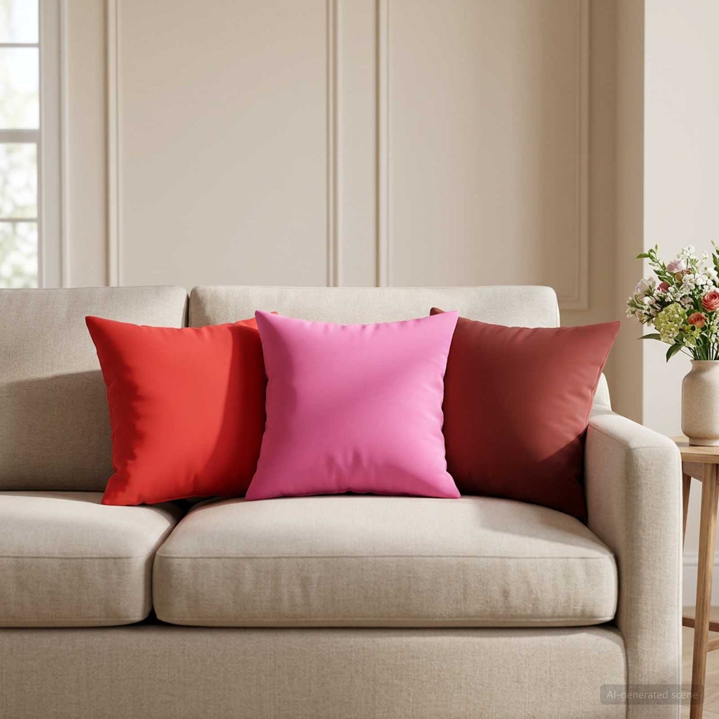 Pudebetræk 12 pcs HEERLEN Rød 40 x 40 cm Polyester