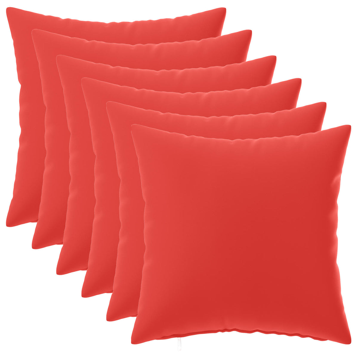 Pudebetræk 6 pcs HEERLEN Rød 30 x 30 cm Polyester