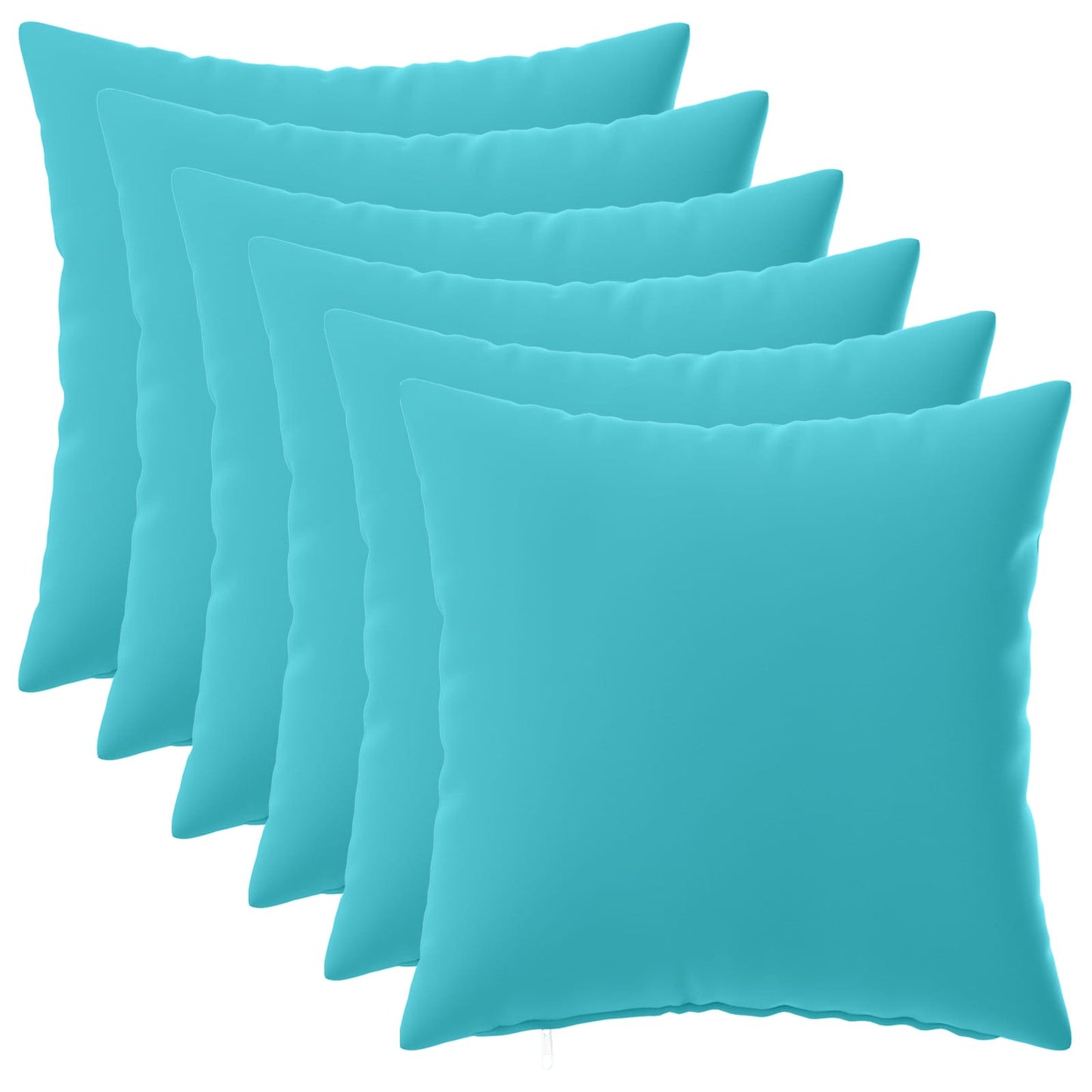 Pudebetræk 6 pcs HEERLEN Turkis 30 x 30 cm Polyester