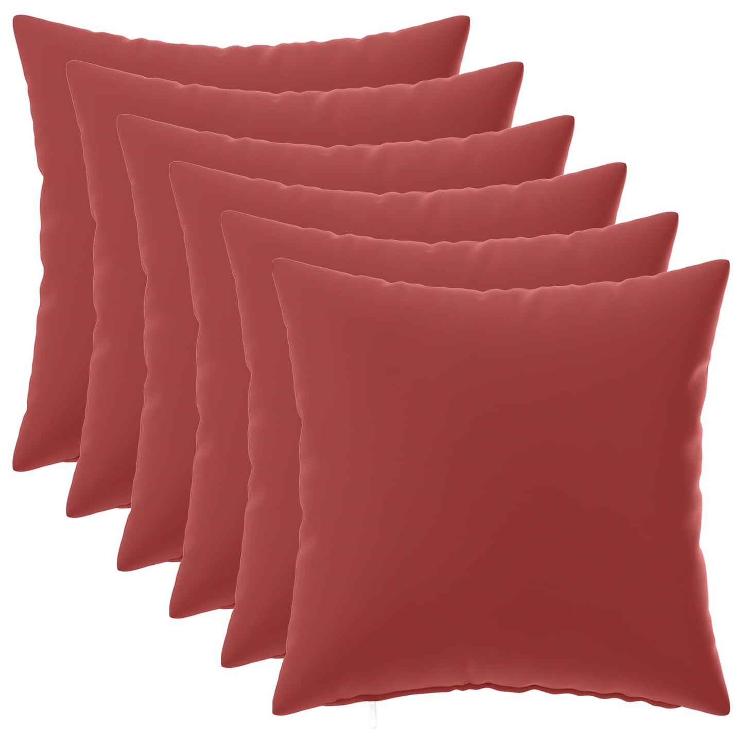 Pudebetræk 6 pcs HEERLEN Vinrød 30 x 30 cm Polyester