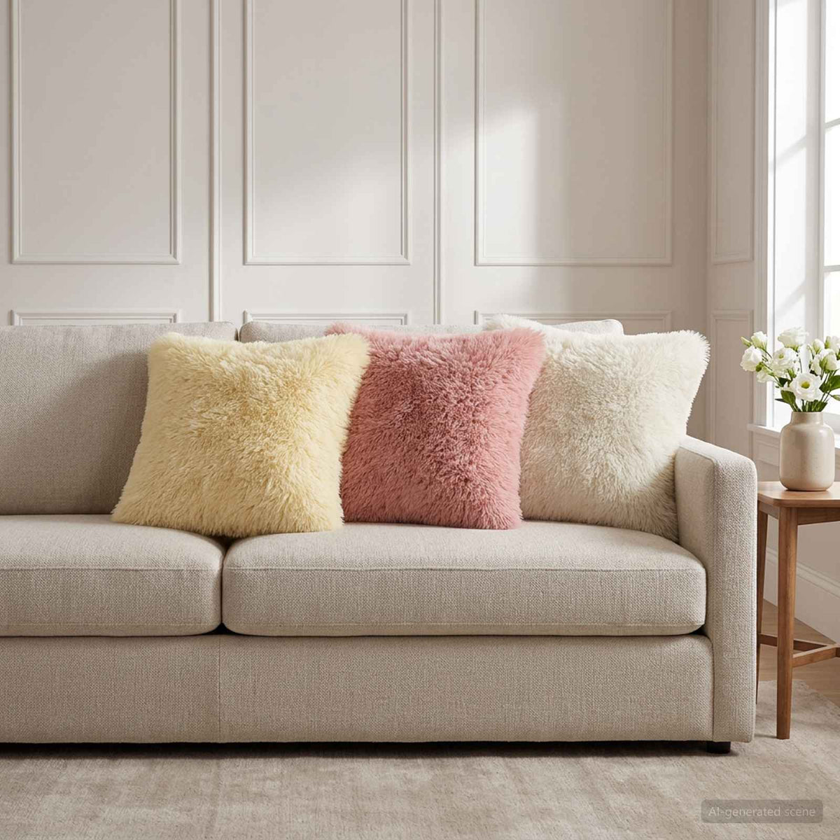 Pudebetræk 6 pcs HEERLEN Lyserød 40 x 40 cm PV Fleece