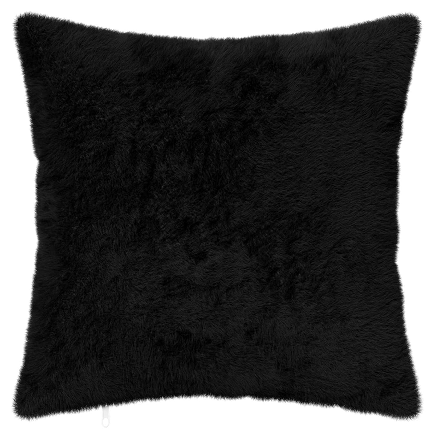 Pudebetræk 6 stk. HEERLEN Sort 30 x 30 cm Faux Kanin Pels
