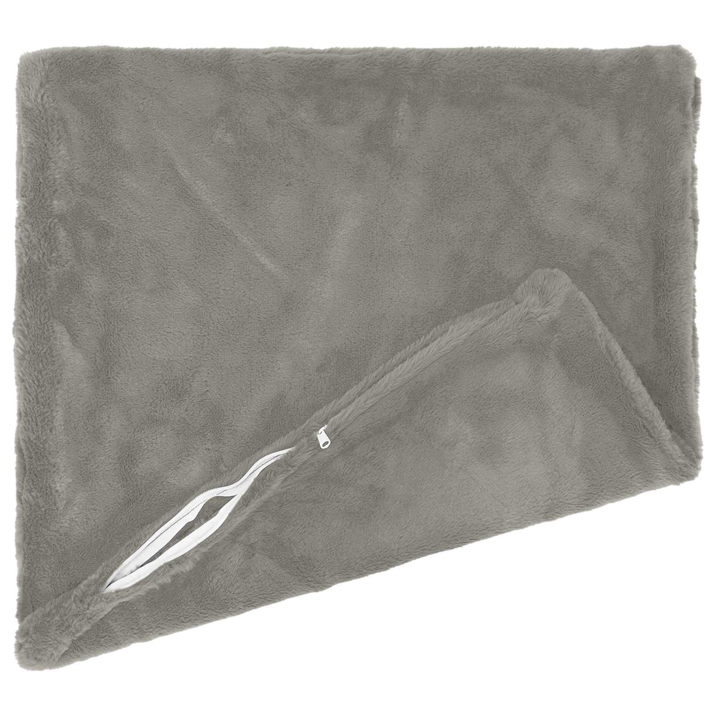 Pudebetræk 6 stk. HEERLEN Lysegrå 30 x 30 cm Faux Kanin Pels
