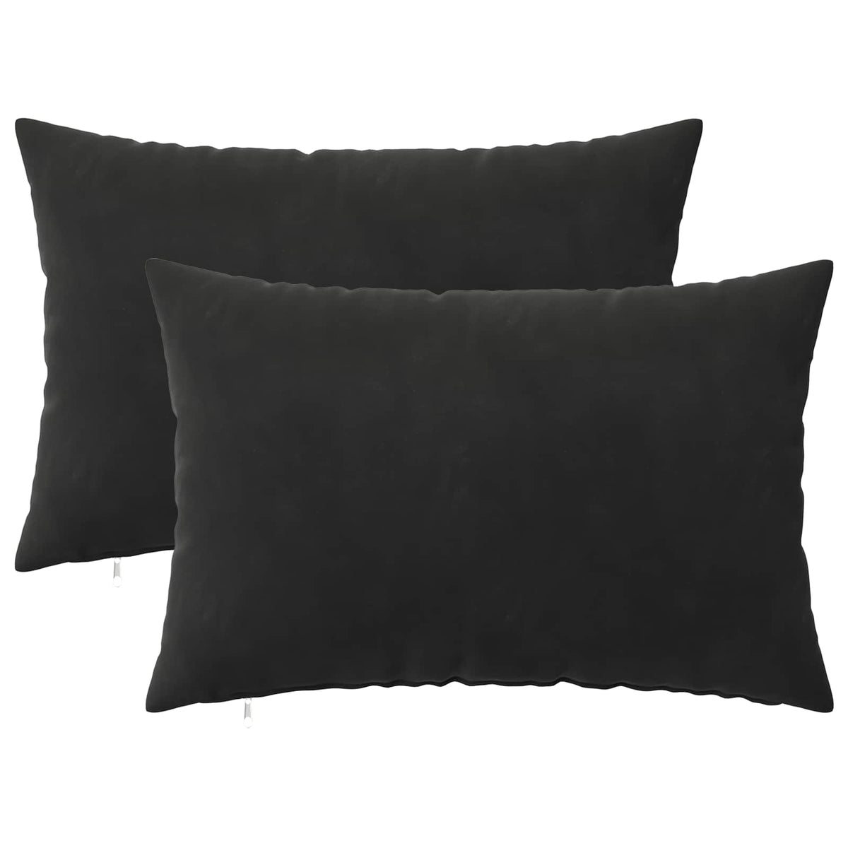 Pudebetræk 2 pcs HEERLEN Sort 30 x 50 cm Fløjl