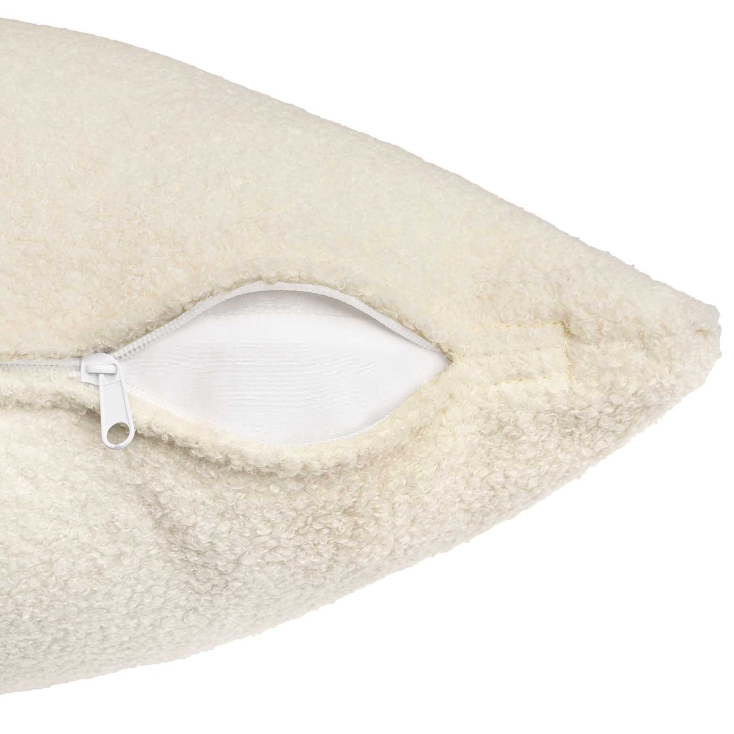 Pudebetræk 6 pcs HEERLEN Cremefarvet 30 x 50 cm Bouclé