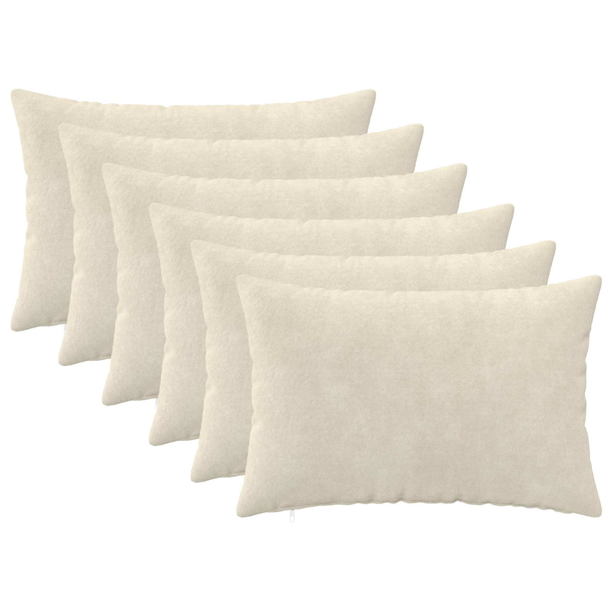 Pudebetræk 6 pcs HEERLEN Cremefarvet 30 x 50 cm
