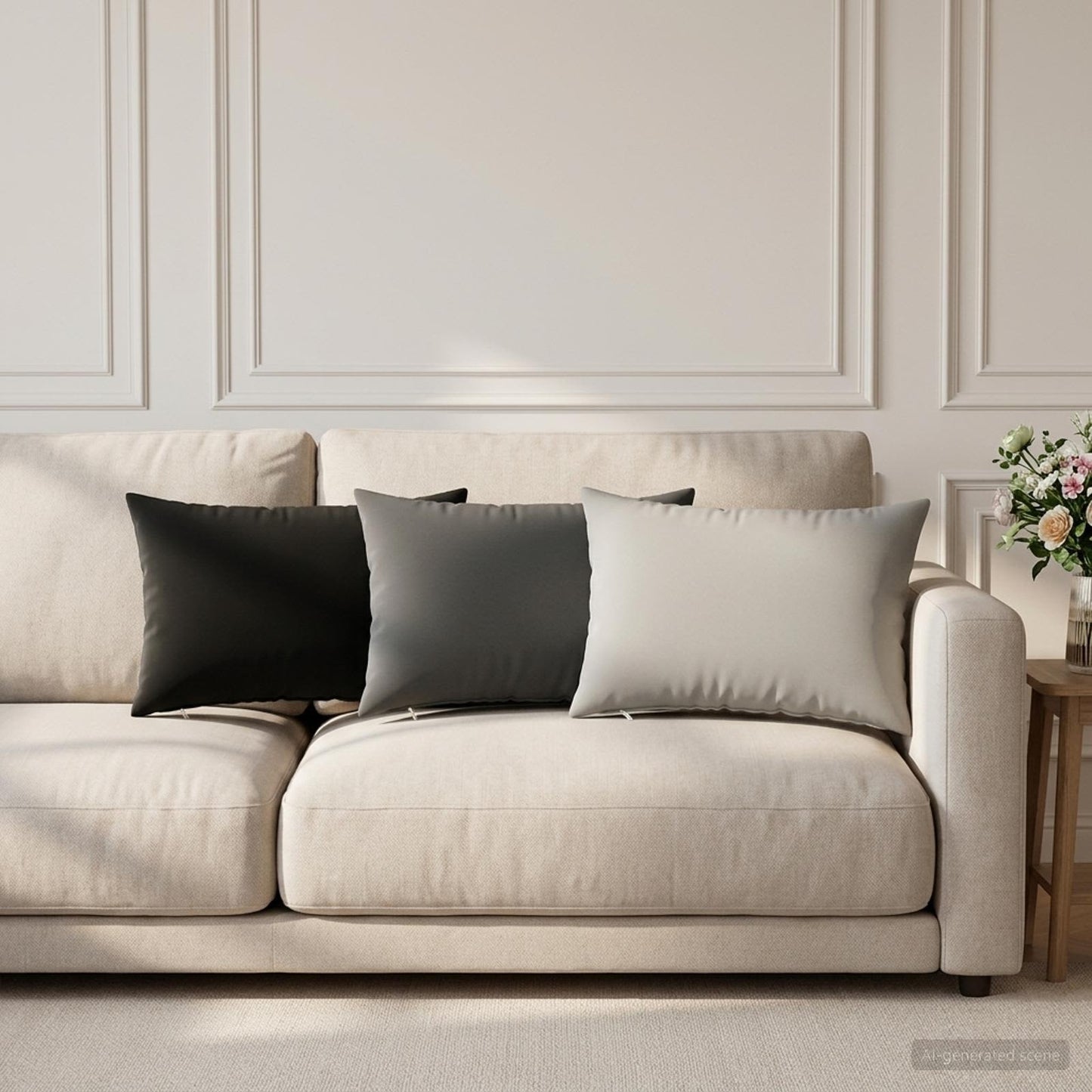 Pudebetræk 2 pcs HEERLEN Sort 40 x 60 cm Polyester