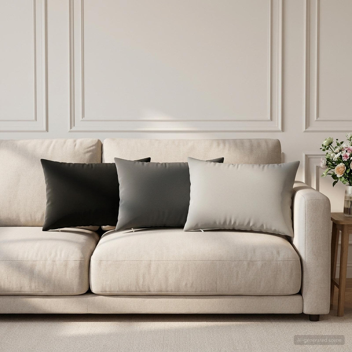 Pudebetræk 6 pcs HEERLEN Grå 30 x 50 cm Polyester