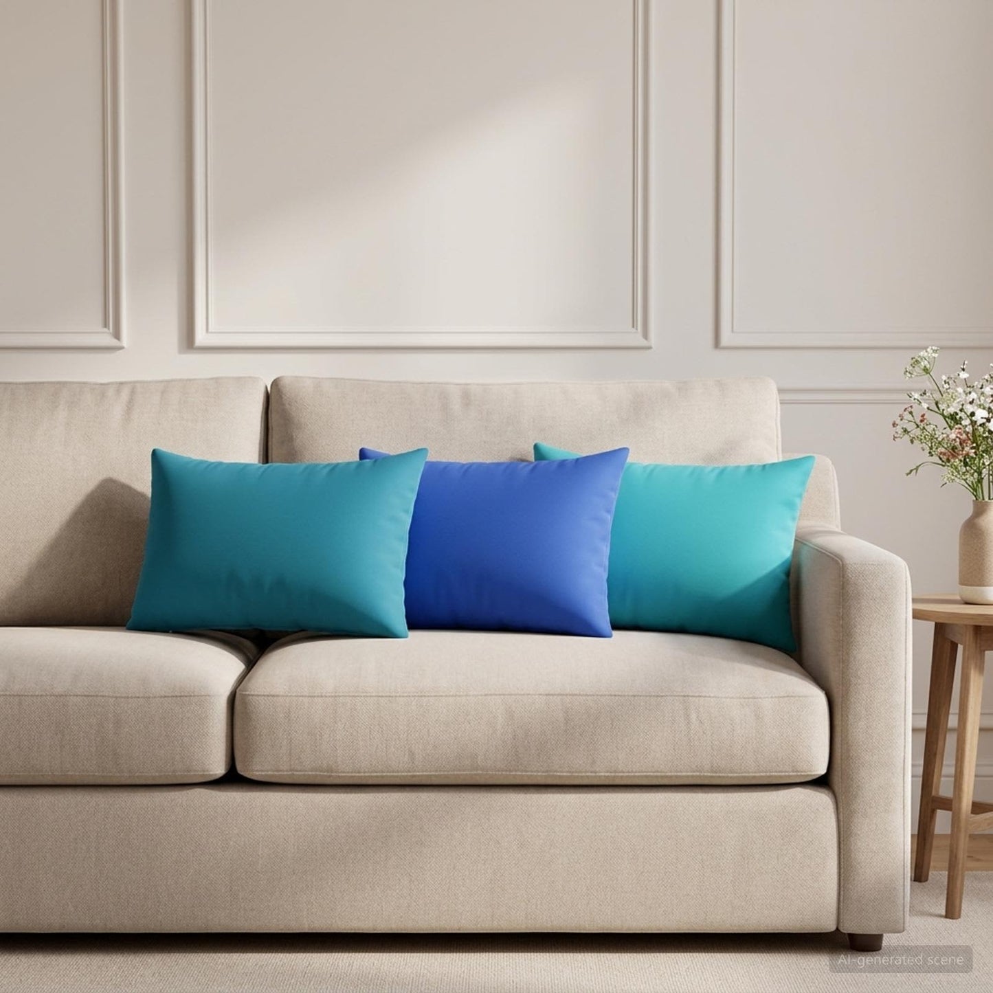 Pudebetræk 6 pcs HEERLEN Turkis 40 x 60 cm Polyester