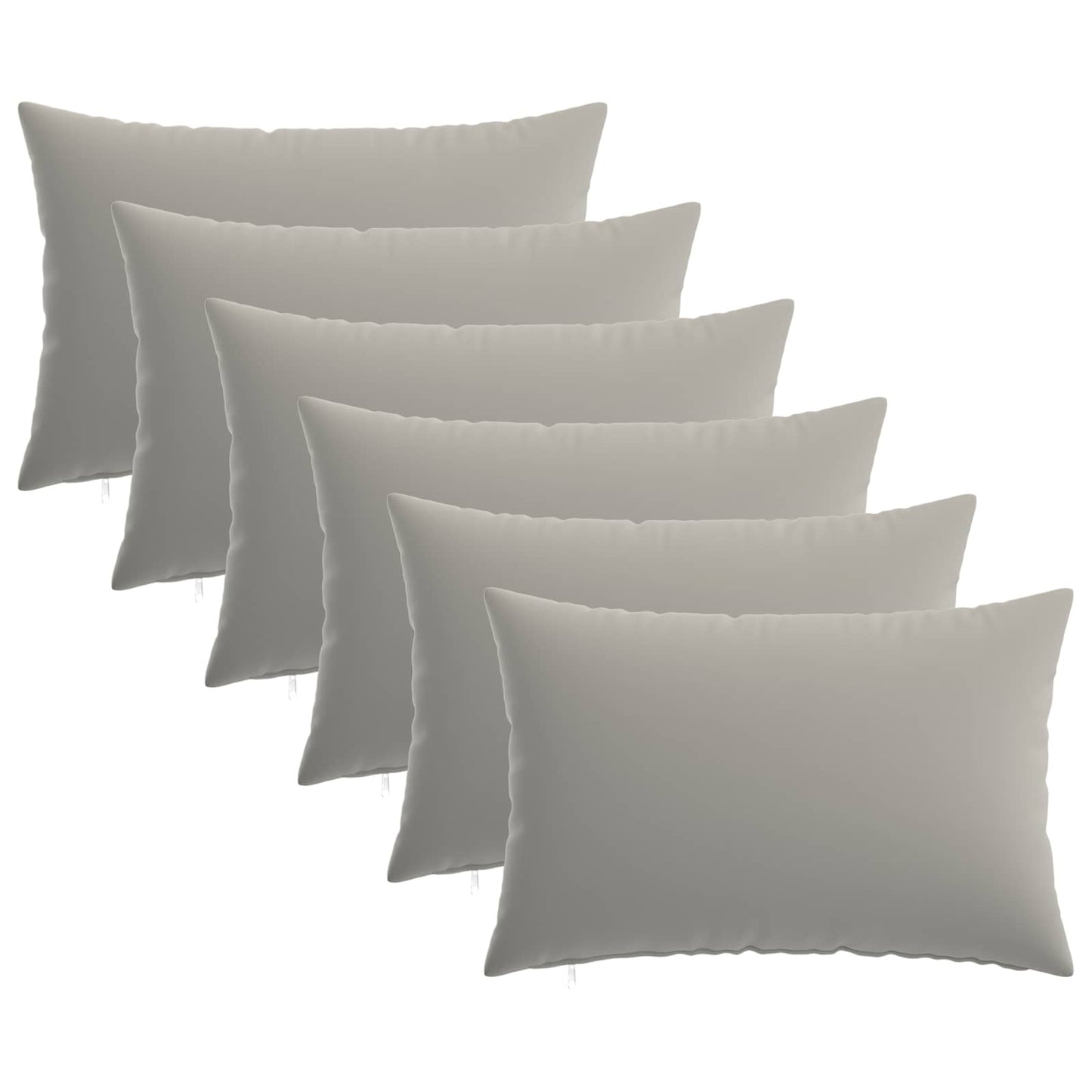Pudebetræk 6 pcs HEERLEN Grå 30 x 50 cm Polyester