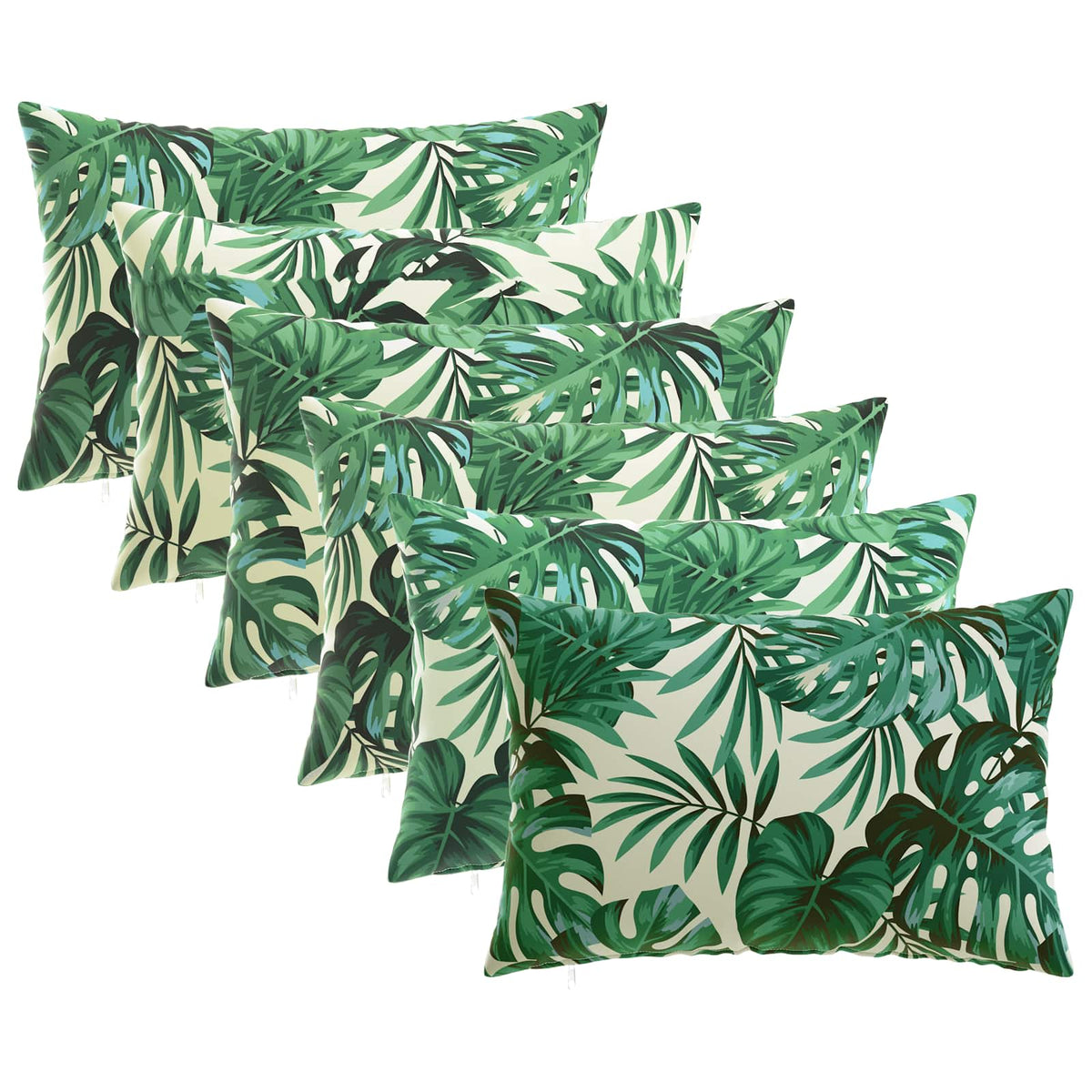 Pudebetræk 6 pcs HEERLEN Bladmønster 30 x 50 cm Polyester