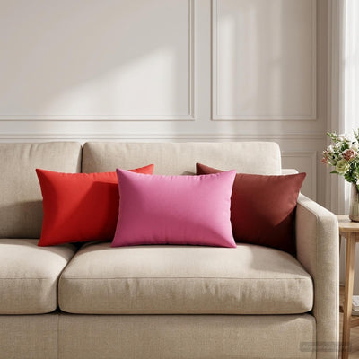 Pudebetræk 6 pcs HEERLEN Vinrød 30 x 50 cm Polyester
