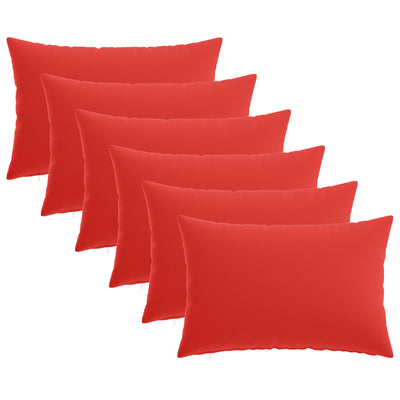 Pudebetræk 6 pcs HEERLEN Rød 30 x 50 cm Polyester