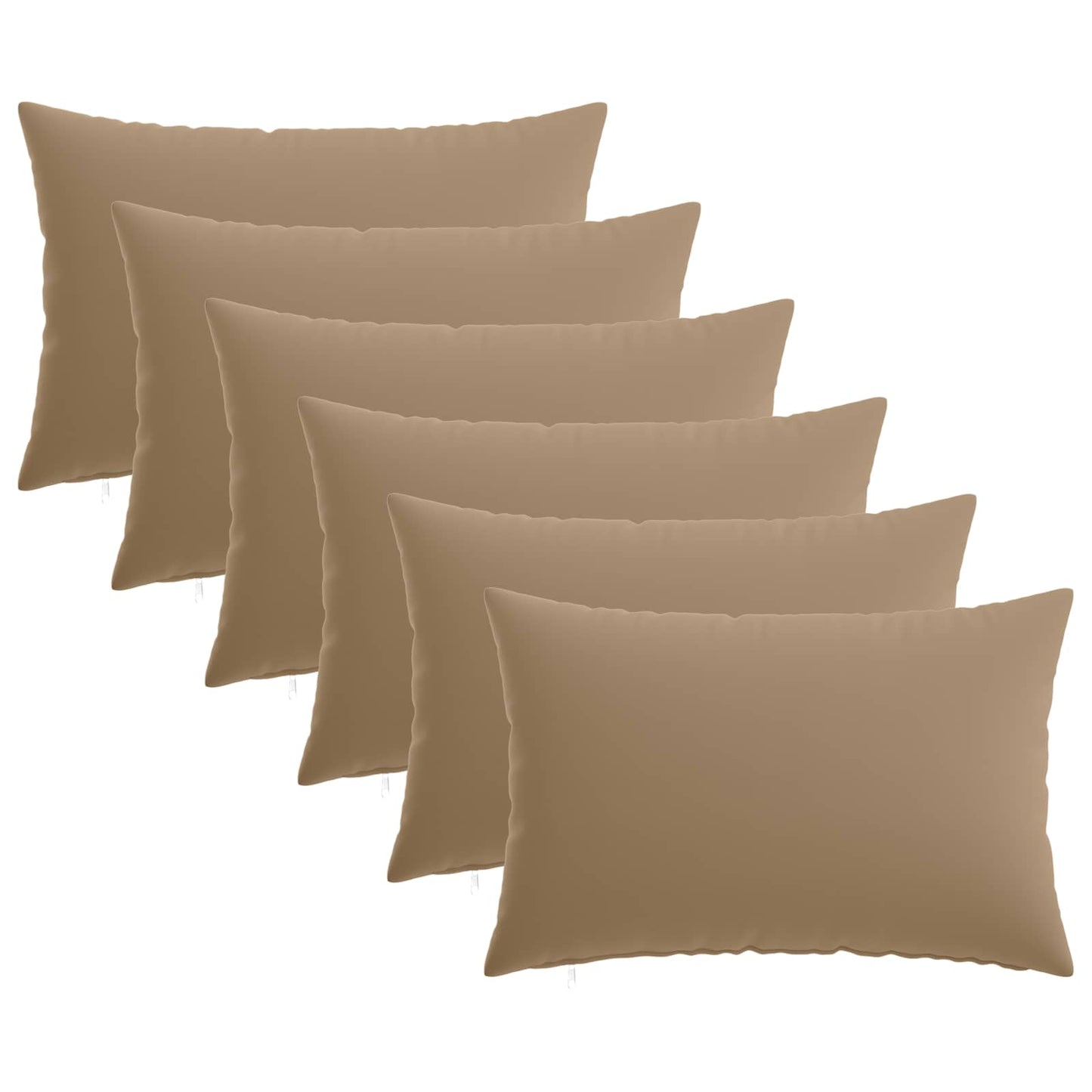 Pudebetræk 6 stk. HEERLEN Gråbrun 30 x 50 cm Polyester