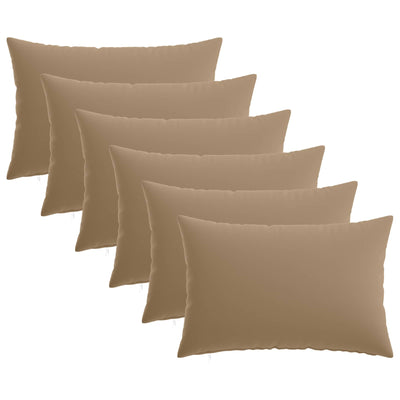 Pudebetræk 6 stk. HEERLEN Gråbrun 30 x 50 cm Polyester