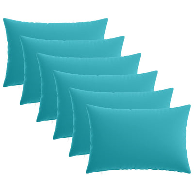 Pudebetræk 6 pcs HEERLEN Turkis 30 x 50 cm Polyester