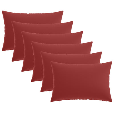 Pudebetræk 6 pcs HEERLEN Vinrød 30 x 50 cm Polyester
