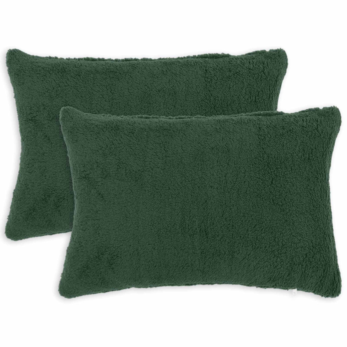 Pudebetræk 2 pcs HEERLEN Mørkegrøn 30 x 50 cm Bouclé