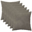 Pudebetræk 6 pcs HEERLEN Lysegrå 35 x 35 cm Fløjl