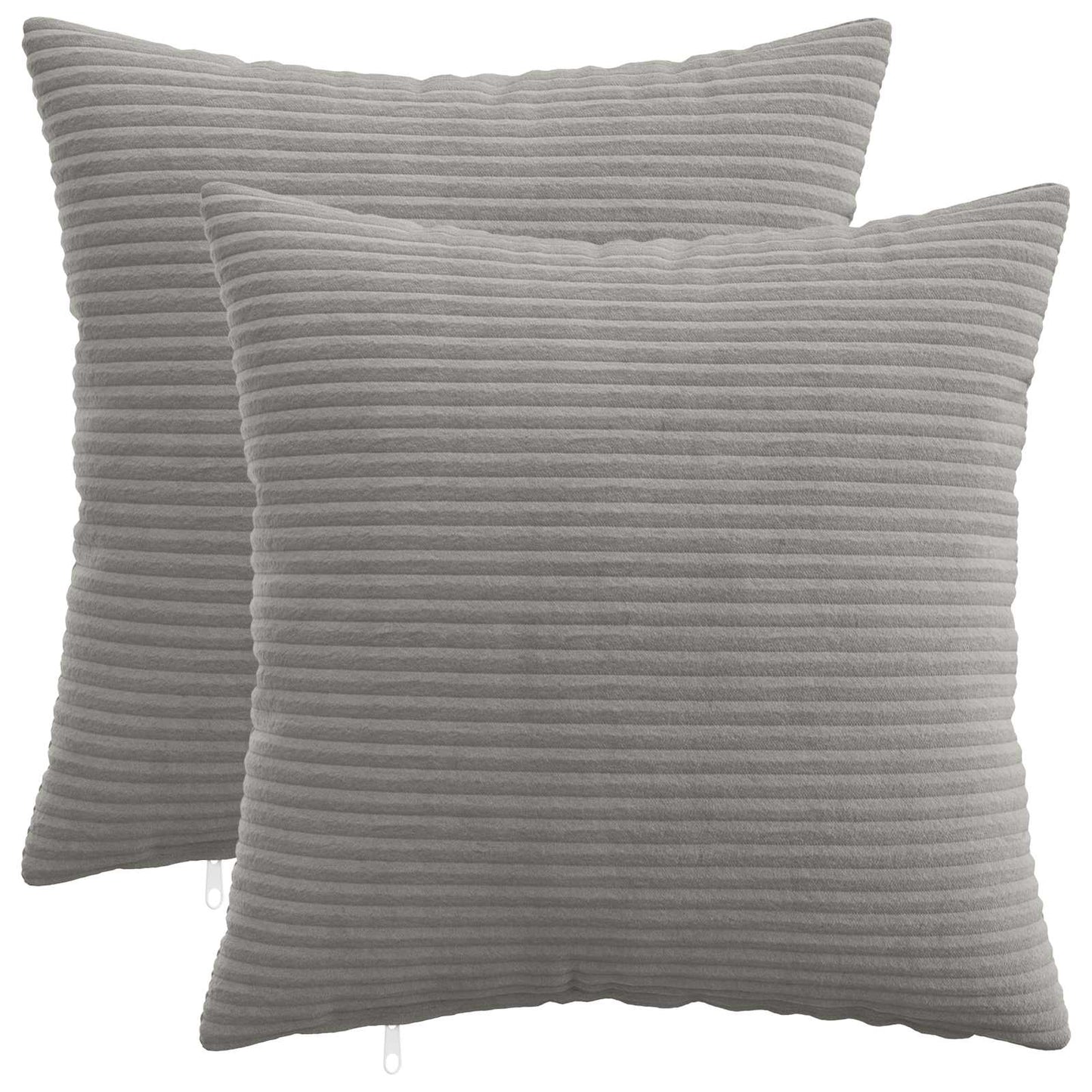 Pudebetræk 2 pcs HEERLEN Lysegrå 35 x 35 cm cordfløjl