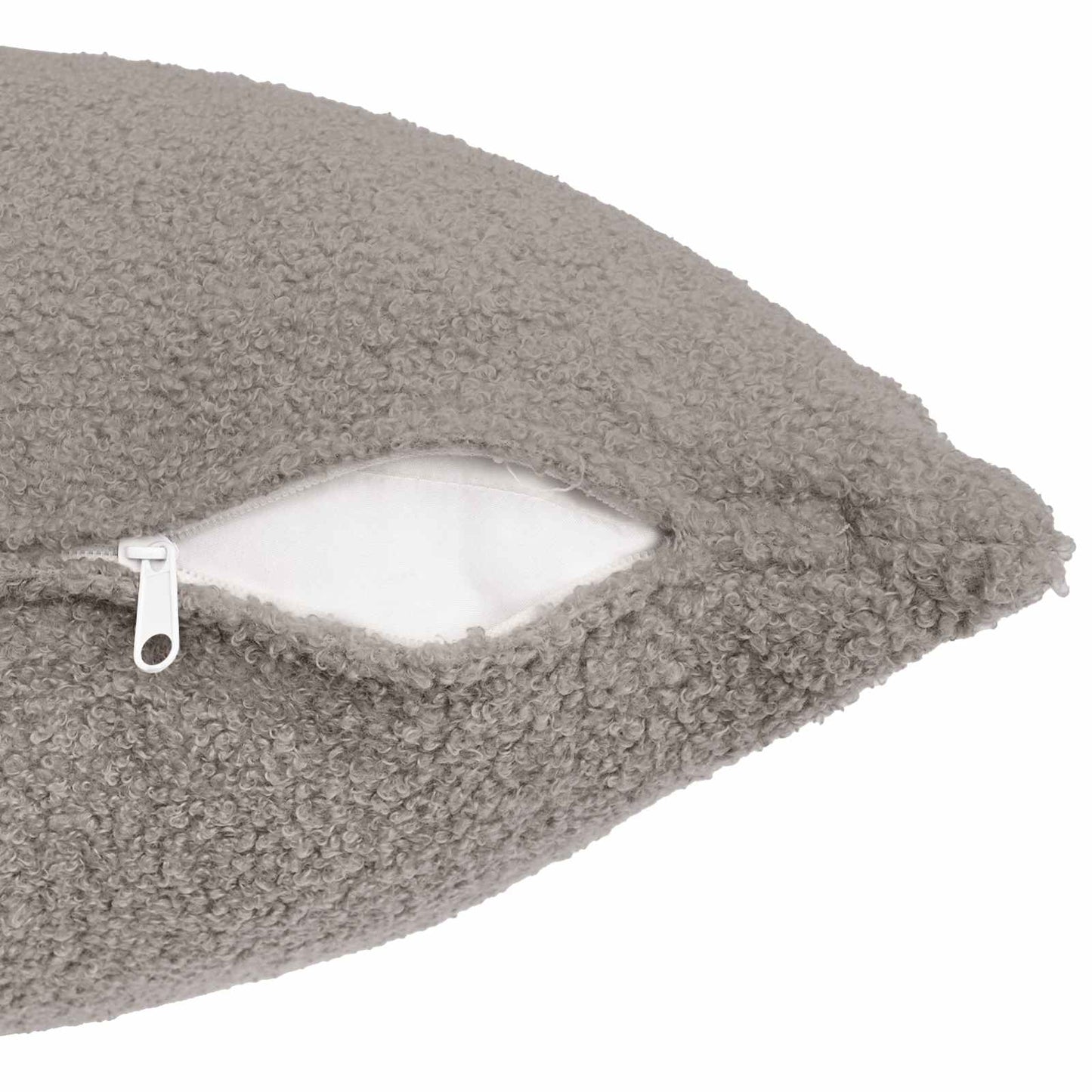 Pudebetræk 6 pcs HEERLEN Lysegrå 35 x 35 cm Bouclé