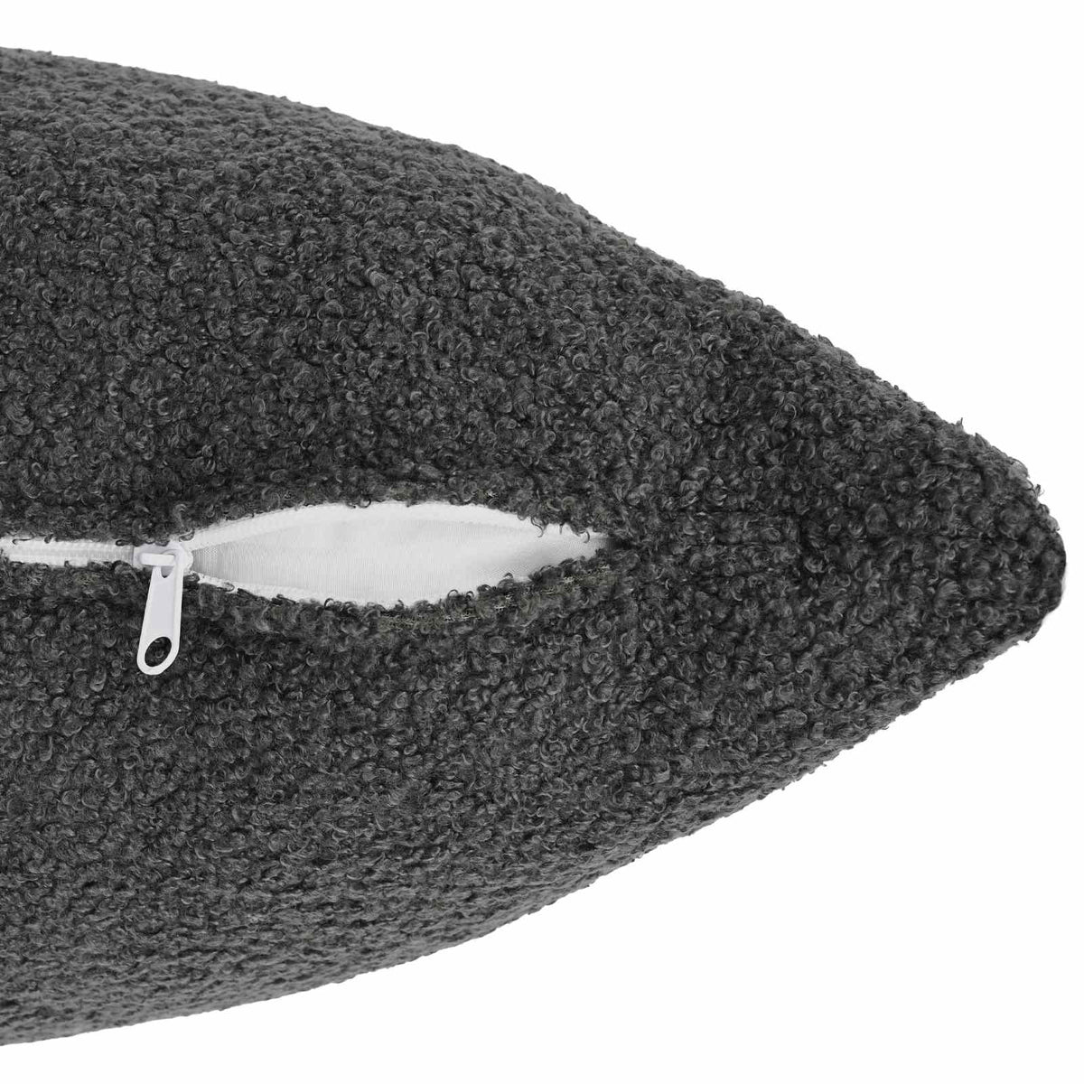 Pudebetræk 2 pcs HEERLEN Mørkegrå 35 x 35 cm Bouclé
