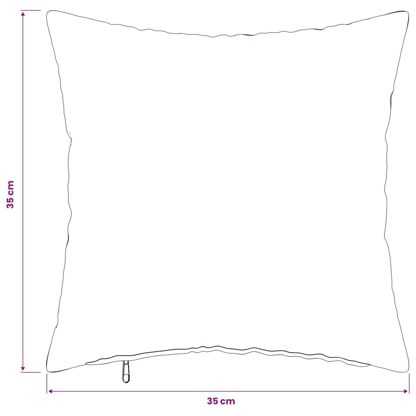 Pudebetræk 6 pcs HEERLEN Sort 35 x 35 cm Bouclé